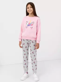 Теплые брюки прямого силуэта в расцветке