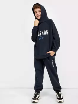 Теплые джоггеры темно-синего цвета для мальчиков