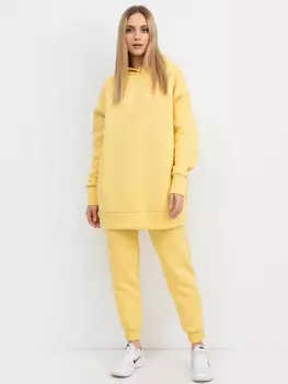 Теплые однотонные брюки-джоггеры в оттенке