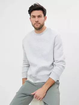 Теплый джемпер прямого силуэта в расцветке