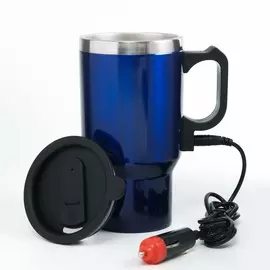 Термокружка мастер к, 450 мл, автомобильная, 168.5 см, сохраняет тепло 4 ч, нержавеющая сталь, пластик, синяя