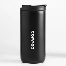 Термокружка мастер к coffee, 350 мл, 7.216 см, сохраняет тепло 8 ч, нержавеющая сталь, черная