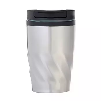 Термокружка, 350 мл, графика, сохраняет тепло 2 ч, 13.5 х 8 см, серебристый металлик