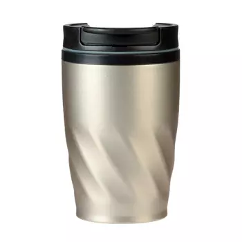 Термокружка, 350 мл, графика, сохраняет тепло 2 ч, 13.5 х 8 см, золотистый металлик