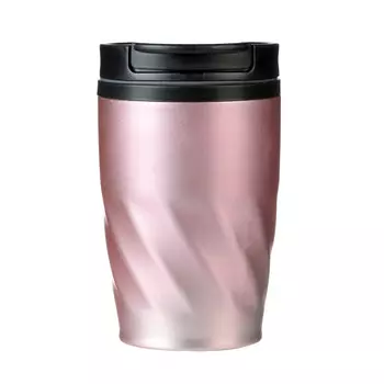 Термокружка, 350 мл, графика, сохраняет тепло 2 ч, 13.5 х 8 см, розовый металлик