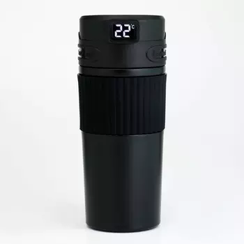 Термокружка, 400 мл, new design, сохраняет тепло 12 ч, термометр, сито