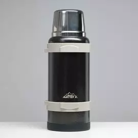 Термос мастер к volume, 3.2 л, с ситечком, с двумя кружками, сохраняет тепло 72 ч, нержавеющая сталь, черный