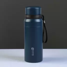 Термос 450 мл, со стеклянной колбой, 9 х 25 см, зеленый