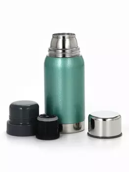 Термос мастер к, 600 мл, 2 крышки-кружки, нержавеющая сталь, бирюзовый