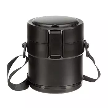 Термос для еды, 1.5 л, сохраняет тепло до 12 ч, черный