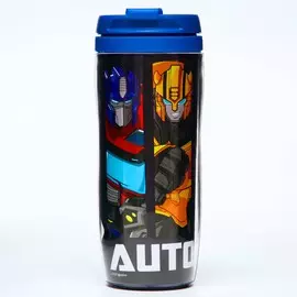 Термостакан детский со вставкой, 350 мл autobots, трансформеры