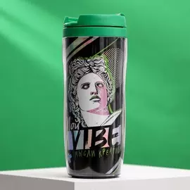 Термостакан с голографической вставкой