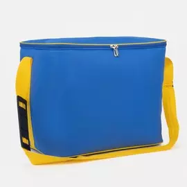 Термосумка на молнии, 30 л. длинный ремень, цвет синий