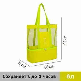 Термосумка на молнии 8 л, цвет зелёный