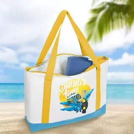 Термосумка пляжная с циновкой