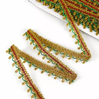 Тесьма цветная, ширина 2 см, в упаковке 10 м