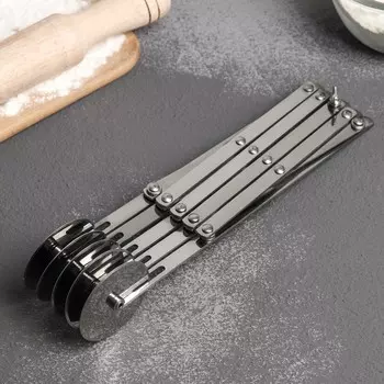 Тесторезка растяжимая доляна, 5 дисков, 24,55 см