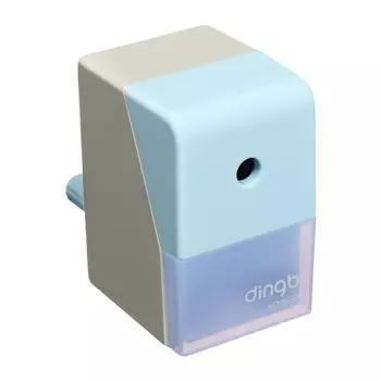 Точилка механическая с контейнером классика голубой/хаки