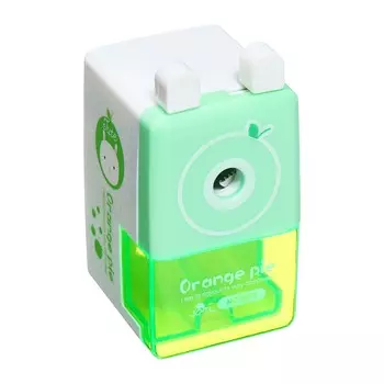 Точилка механическая с контейнером классика зеленый