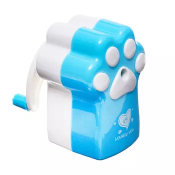 Точилка механическая с контейнером, лапка синяя