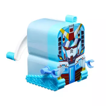 Точилка механическая с контейнером, робот синий