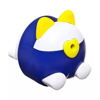 Точилка механическая с контейнером, ушки фиолетовый/белый