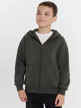 Толстовка для мальчиков хаки с принтом