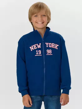 Толстовка для мальчиков синяя на молнии