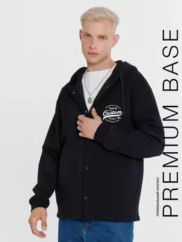 Толстовка мужская черная с печатью