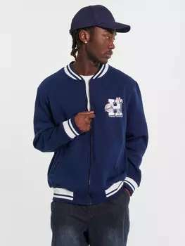 Толстовка мужская синяя с нашивкой на груди