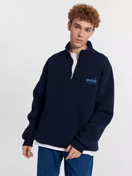 Толстовка мужская синяя с принтом