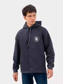 Толстовка мужская в сером цвете с печатью