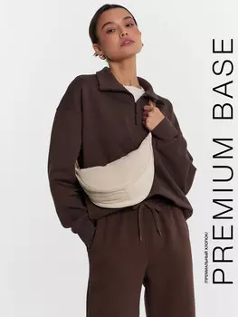 Толстовка женская коричневая с надписью