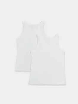 Топ для девочек белый в наборе, 2 шт