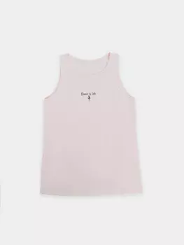 Топ для девочек розовый с надписью