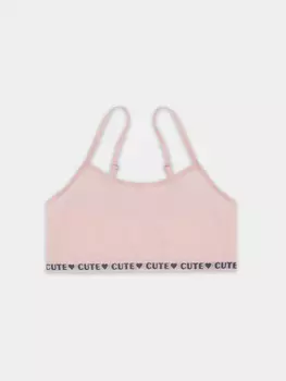 Топ для девочек розовый с надписью