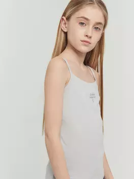 Топ для девочек светло-серый