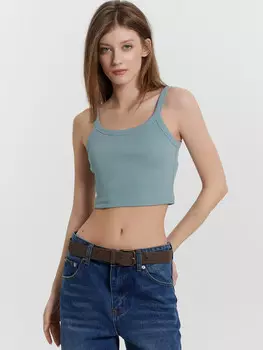 Топ женский голубой в рубчик