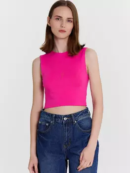 Топ женский розовый укороченный