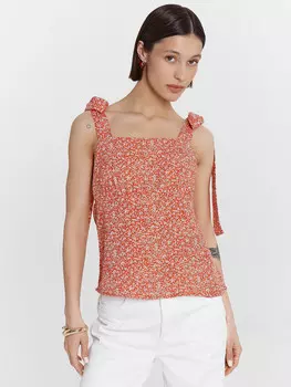 Топ женский с цветочным принтом