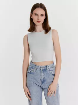 Топ женский серый укороченный