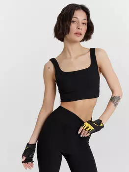 Топ женский спортивный черный