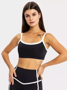 Топ женский спортивный в черном оттенке