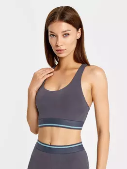 Топ женский спортивный в сером оттенке