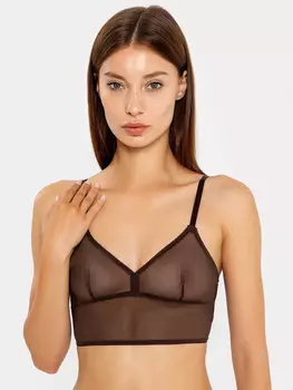 Топ женский в шоколадно-коричневом оттенке