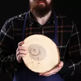 Торцевой спил, d=20-24 см, h=2-3 cм, массив вяза