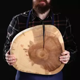 Торцевой спил, d=35-40 см, h= 4-5 cм, массив вяза