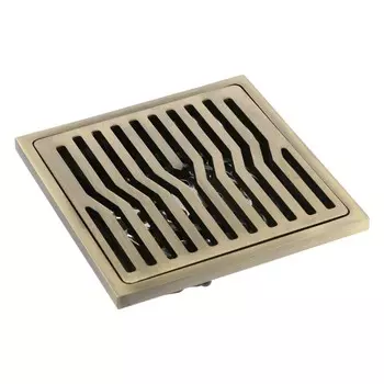 Трап zein, 100100 мм, вертикальный, d=32 мм, нержавеющая сталь, античная бронза