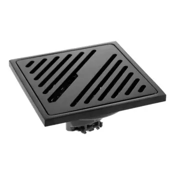 Трап zein engr, 100х100 мм, вертикальный, d=32 мм, нержавеющая сталь, черный