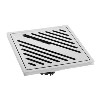 Трап zein, 100х100 мм, вертикальный, d=32 мм, нержавеющая сталь, хром